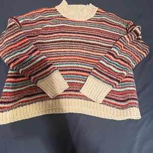 Hippie Rose Juniors’ Chenille Mock Neck Sweater Beige